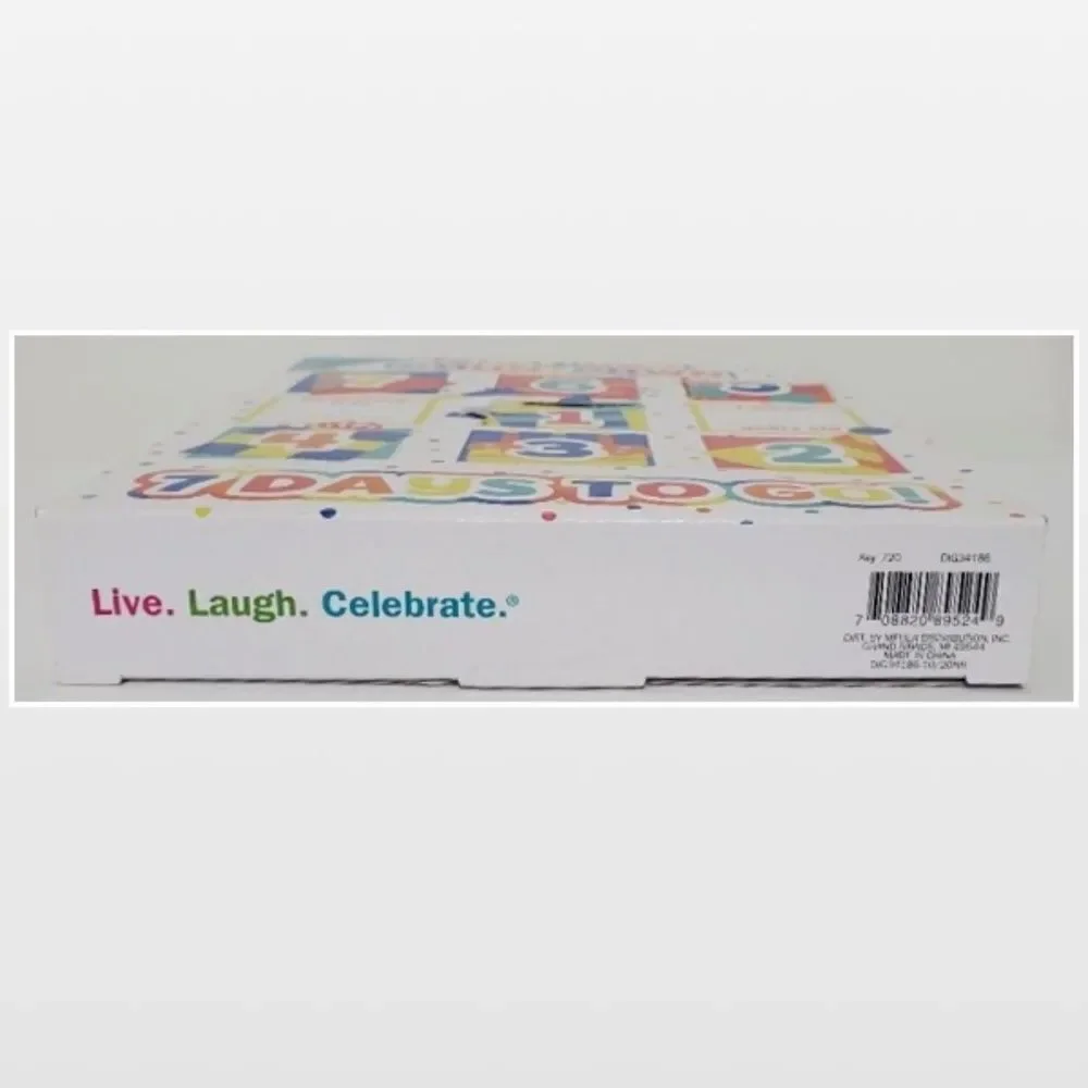 New Birthday Countdown 7 Days Advent Fun Activity Party Kids NWT
